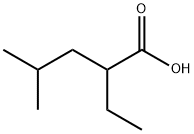 Pentanoic acid,2-ethyl-4-methyl- Struktur