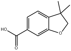 3,3-DIMETHYL-2,3-DIHYDROBENZOFURAN-6-CARBOXYLIC ACID Struktur