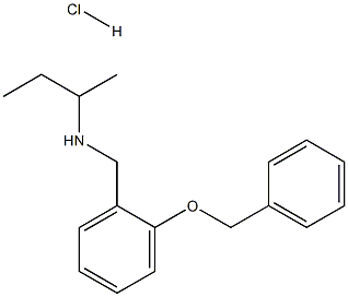 {[2-(benzyloxy)phenyl]methyl}(butan-2-yl)amine hydrochloride Struktur