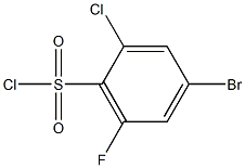 4-Bromo-2-chloro-6-fluorobenzenesulfonyl chloride Struktur