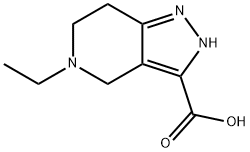 5-ethyl-4,5,6,7-tetrahydro-2H-pyrazolo[4,3-c]pyridine-3-carboxylic acid Struktur