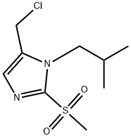 5-(chloromethyl)-2-methanesulfonyl-1-(2-methylpropyl)-1H-imidazole Struktur