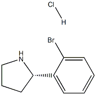 (2S)-2-(2-BROMOPHENYL)PYRROLIDINE HYDROCHLORIDE Struktur