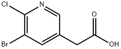 2-(5-bromo-6-chloropyridin-3-yl)acetic acid Struktur