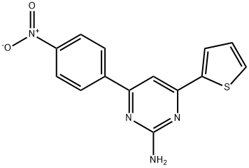 4-(4-nitrophenyl)-6-(thiophen-2-yl)pyrimidin-2-amine Struktur