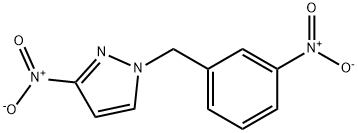 3-nitro-1-[(3-nitrophenyl)methyl]-1H-pyrazole Struktur