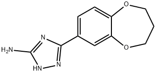 5-(3,4-Dihydro-2H-benzo[b][1,4]dioxepin-7-yl)-2H-[1,2,4]triazol-3-ylamine Struktur