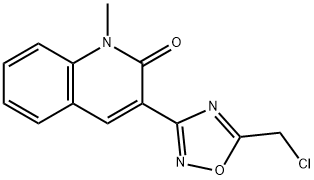 3-(5-Chloromethyl-[1,2,4]oxadiazol-3-yl)-1-methyl-1H-quinolin-2-one Struktur