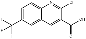 2-chloro-6-(trifluoromethyl)quinoline-3-carboxylic acid Struktur