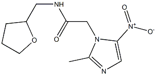 2-(2-methyl-5-nitroimidazol-1-yl)-N-(oxolan-2-ylmethyl)acetamide Struktur