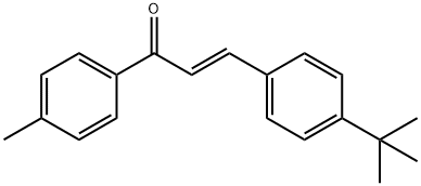 (2E)-3-(4-tert-butylphenyl)-1-(4-methylphenyl)prop-2-en-1-one Struktur