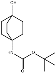 tert-butyl N-{4-hydroxybicyclo[2.2.2]octan-1-yl}carbamate Struktur