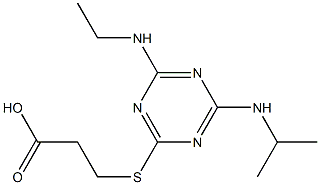 Propanoic acid,3-[[4-(ethylamino)-6-[(1-methylethyl)amino]-1,3,5-triazin-2-yl]thio]- Struktur