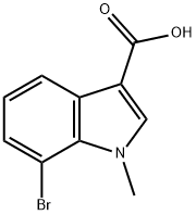 7-bromo-1-methyl-1H-indole-3-carboxylic acid Struktur