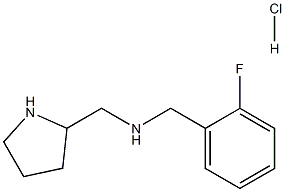 N-(2-FLUOROBENZYL)-1-(PYRROLIDIN-2-YL)METHANAMINE HYDROCHLORIDE Struktur