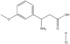 Benzenepropanoic acid, b-amino-3-methoxy-, hydrochloride Struktur