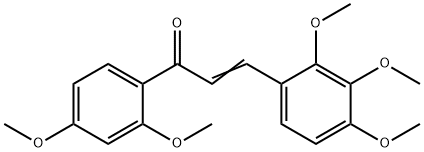 (2E)-1-(2,4-dimethoxyphenyl)-3-(2,3,4-trimethoxyphenyl)prop-2-en-1-one Struktur