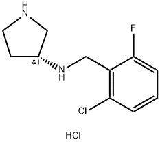 (R)-N-(2-CHLORO-6-FLUOROBENZYL)PYRROLIDIN-3-AMINE HYDROCHLORIDE Struktur