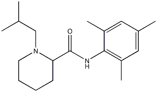 2-Piperidinecarboxamide, 1-(2-methylpropyl)-N-(2,4,6-trimethylphenyl)- Struktur