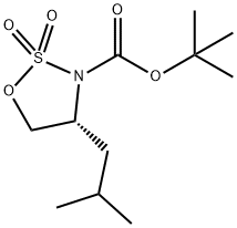 (R)-3-Boc-4-isobutyl-1,2,3-oxathiazolidine 2,2-dioxide Struktur