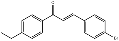 (2E)-3-(4-bromophenyl)-1-(4-ethylphenyl)prop-2-en-1-one Struktur