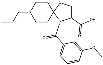 4-(3-methoxybenzoyl)-8-propyl-1-oxa-4,8-diazaspiro[4.5]decane-3-carboxylic acid Struktur