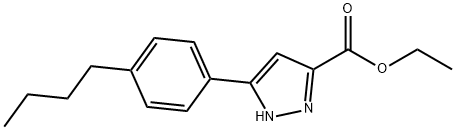 ethyl 5-(4-butylphenyl)-1H-pyrazole-3-carboxylate Struktur