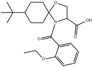 8-tert-butyl-4-(2-ethoxybenzoyl)-1-oxa-4-azaspiro[4.5]decane-3-carboxylic acid Struktur