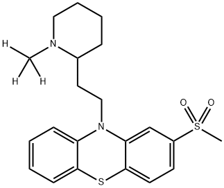 2-methylsulfonyl-10-[2-[1-(trideuteriomethyl)piperidin-2-yl]ethyl]phenothiazine Struktur