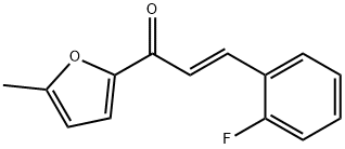 (2E)-3-(2-fluorophenyl)-1-(5-methylfuran-2-yl)prop-2-en-1-one Struktur