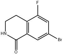 7-bromo-5-fluoro-3,4-dihydroisoquinolin-1(2H)-one Struktur