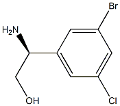 (S)-2-amino-2-(3-bromo-5-chlorophenyl)ethanol Struktur