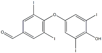 4-(4-hydroxy-3,5-diiodophenoxy)-3,5-diiodobenzaldehyde Struktur