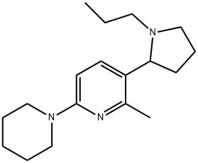 6-Methyl-5-(1-propyl-pyrrolidin-2-yl)-3,4,5,6-tetrahydro-2H-[1,2]bipyridinyl Struktur