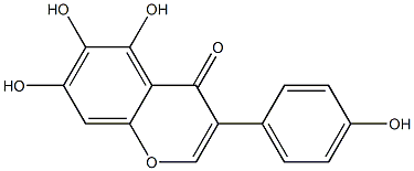 4H-1-Benzopyran-4-one, 5,6,7-trihydroxy-3-(4-hydroxyphenyl)- Struktur