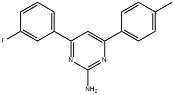 4-(3-fluorophenyl)-6-(4-methylphenyl)pyrimidin-2-amine Struktur