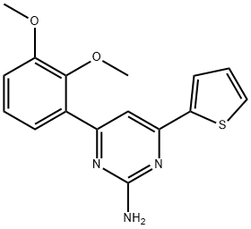 4-(2,3-dimethoxyphenyl)-6-(thiophen-2-yl)pyrimidin-2-amine Struktur