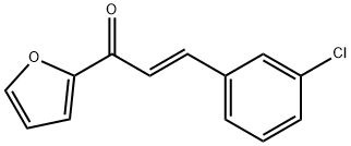 (2E)-3-(3-chlorophenyl)-1-(furan-2-yl)prop-2-en-1-one Struktur