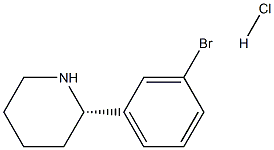 (S)-2-(3-bromophenyl)piperidine hydrochloride Struktur