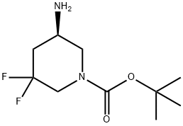 TERT-BUTYL (5R)-5-AMINO-3,3-DIFLUOROPIPERIDINE-1-CARBOXYLATE Struktur