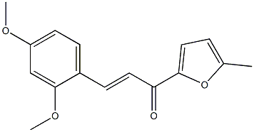 (2E)-3-(2,4-dimethoxyphenyl)-1-(5-methylfuran-2-yl)prop-2-en-1-one Struktur