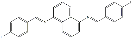 N,N'-bis(4-fluorobenzylidene)-1,5-naphthalenediamine Struktur