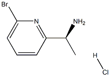 (S)-1-(6-bromopyridin-2-yl)ethan-1-amine hydrochloride Struktur