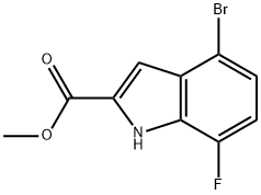 methyl 4-bromo-7-fluoro-1H-indole-2-carboxylate Struktur