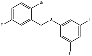 (2-BROMO-5-FLUOROBENZYL)(3,5-DIFLUOROPHENYL)SULFANE Struktur