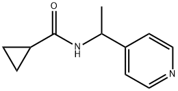 N-(1-pyridin-4-ylethyl)cyclopropanecarboxamide Struktur