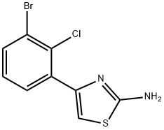 4-(3-bromo-2-chlorophenyl)-1,3-thiazol-2-amine Struktur