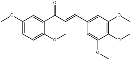 (2E)-1-(2,5-dimethoxyphenyl)-3-(3,4,5-trimethoxyphenyl)prop-2-en-1-one Struktur