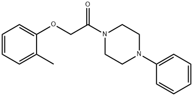 1-[(2-methylphenoxy)acetyl]-4-phenylpiperazine Struktur