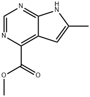 6-METHYL-7H-PYRROLO[2,3-D]PYRIMIDIN-4-CARBOXYLIC ACID METHYL ESTER Struktur